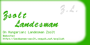 zsolt landesman business card